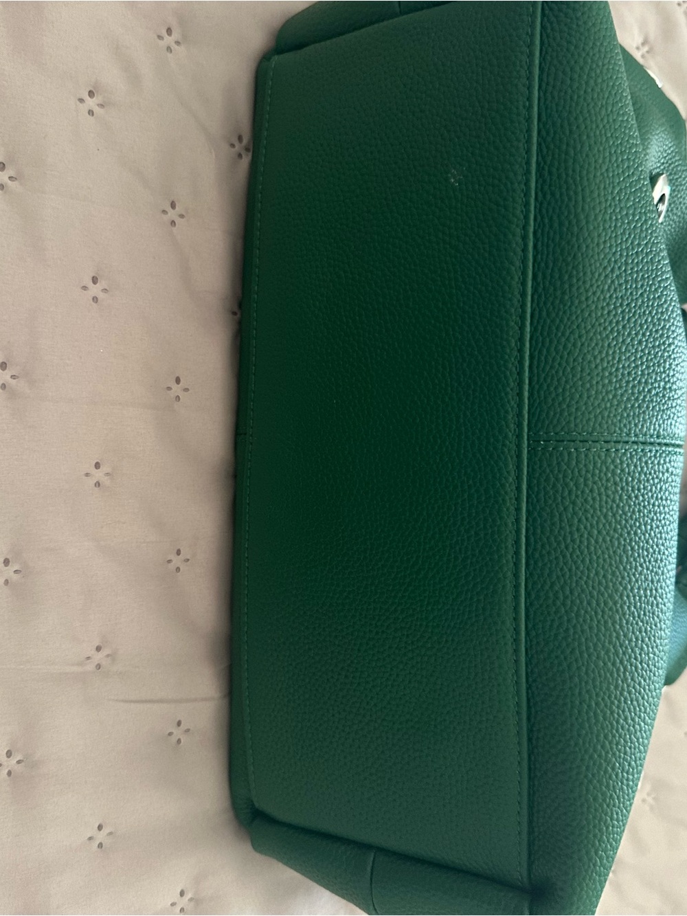Iswee Green Genuine Leather Satchel Handbag, Shoulder bag or crossbody, NWOT - Picture 8 of 15